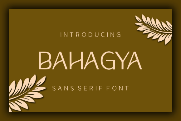 Bahagya: A Stylish Sans Serif