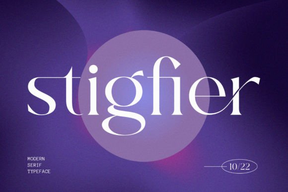 Stigfier: A Modern Serif Font